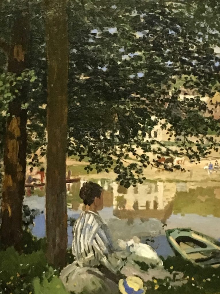 On the Bank of the Seine, Bennecourt (1868) from the Monet Early Days exhibit at the Legion of Honor, San Francisco, CA.