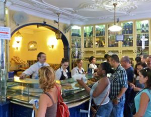 A pastelaria in Porto, home of the love affair tart of Lisbon, Portugal