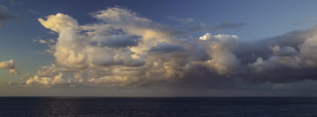 Ship board sunset from our veranda on Holland America Lines ms Nieuw Amsterdam during a Christmas curise of the Bahamas