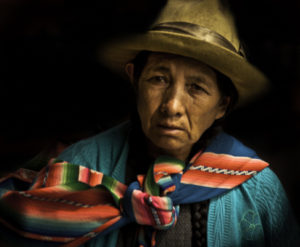 Peruvian hill people in Cusco, Peru