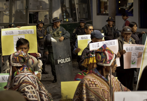 Monsanto transgenic protest, Cusco, Peru