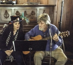 Gloria Strasburg and Dan Coffin, Blue Wing saloon, Upper Lake, Lake County, California