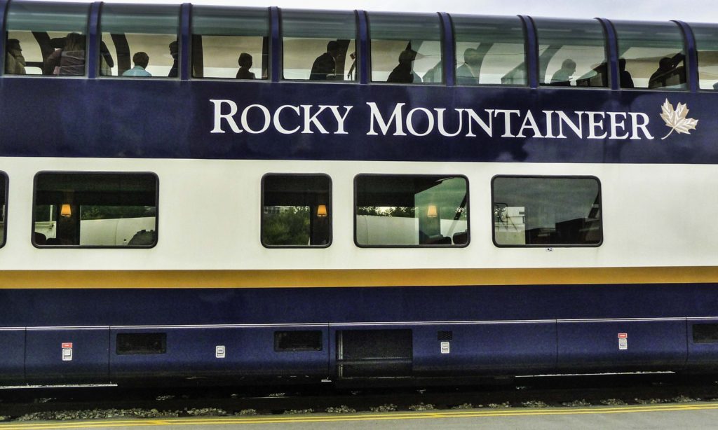 Rocky Mountaineer for riding the rails from Banff to Vancouver, BC, Canada