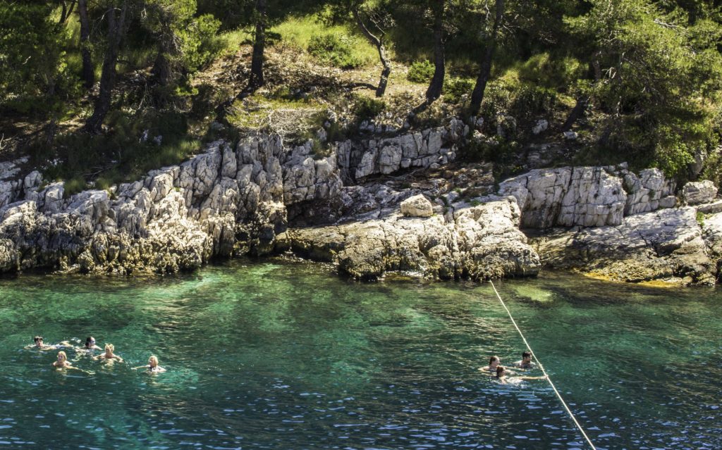 Noon swim stop in route to Hvar, Hvar Island, Dalmatian Islands, Croatia, Katerina Lines cruise, Croatia Islands Cruise