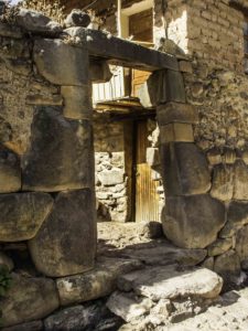 Inca traditional entry still in use, Ollantaytambo, Road to Machu Picchu, Cusco region, Peru