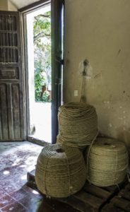 Henequen hemp (sisal) rope derived from Yuca, Hacienda Sotuta de Peón, Campeche, Mexico