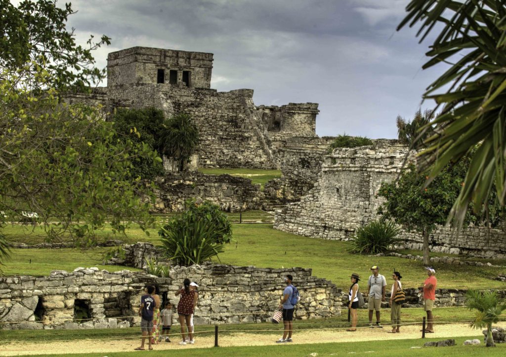 Tulum Castillo, Tulum archeologic site, Quintanaroo, Mexico