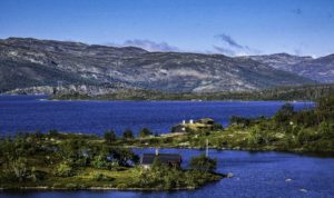 A morning walk along the lake in Ustaoset,Oslo to Bergen by Train, Norway by Train