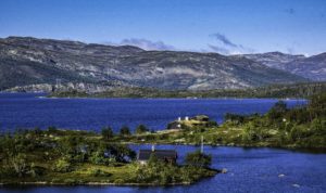 A morning walk along the lake in Ustaoset,Oslo to Bergen by Train, Norway by Train