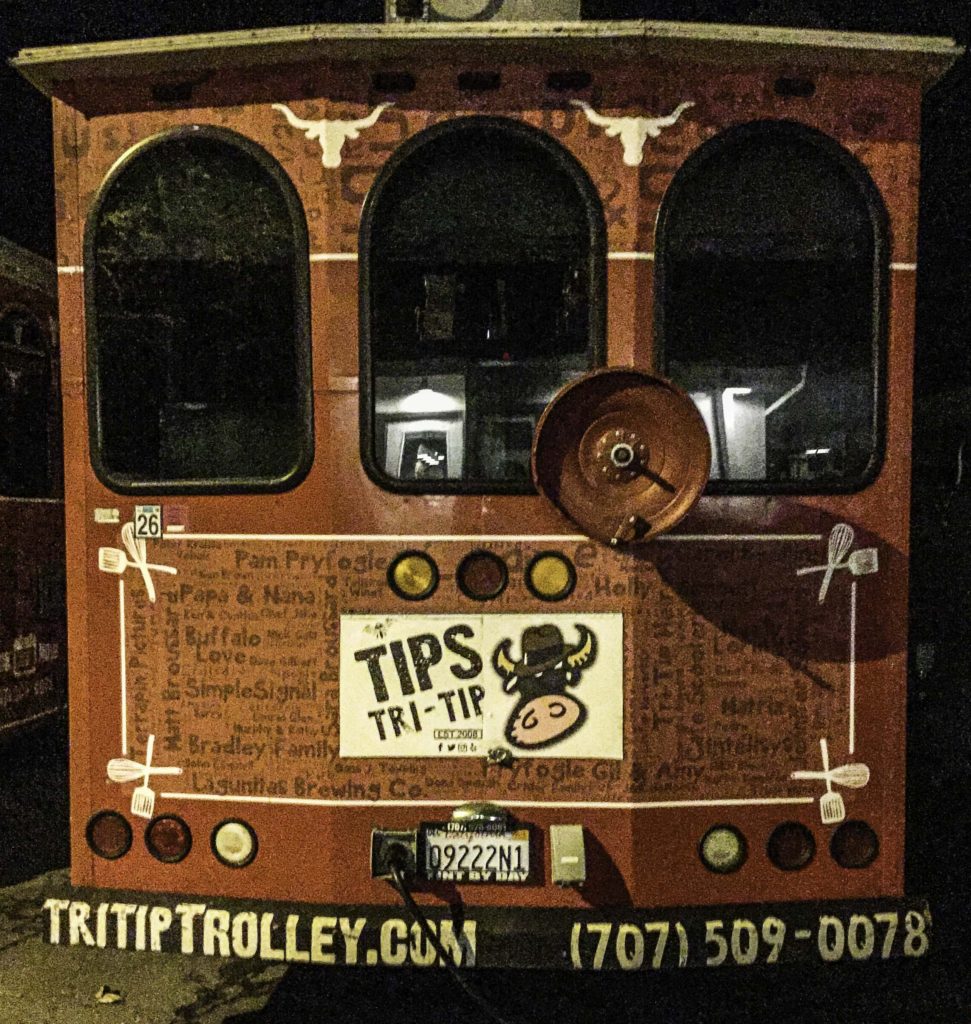 Tips Trolley, Tips Roadhouse restaurant, Kenwood, California