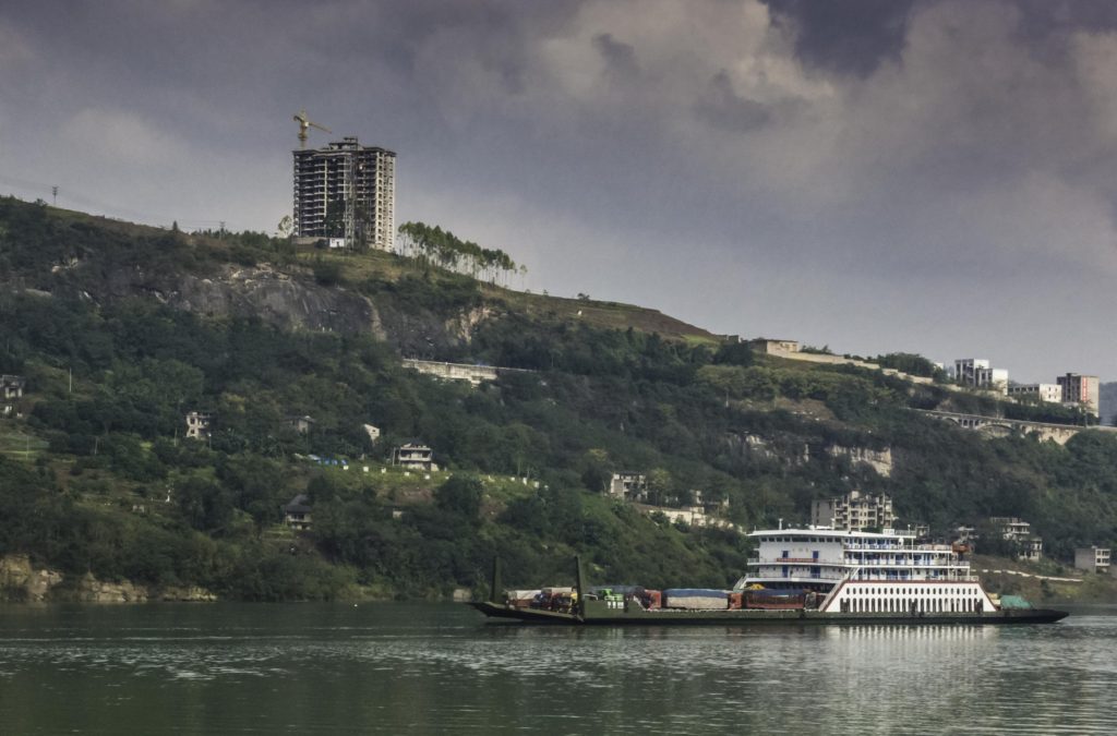 Construction on the Yangtze River, Chongqing, China, Three Gorges Cruise