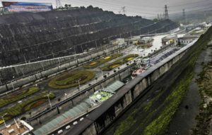 Ship locks at Three Gorges Dam, Yangtze River Three Gorges Cruise, Chongqing, China