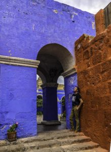 Do not lean against the walls in Santa Catalina Monastery!, Arequipa, Peru
