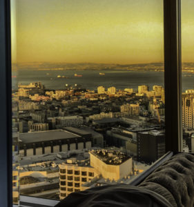 Sunset view from Cityscape, Hilton Union Square, San Francisco, CA