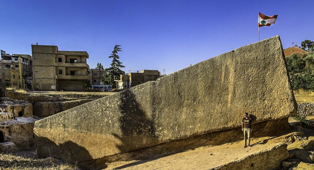 Hajar al-Hubla, one of the largest stones cut for construction in the world, Bekaa Valley, Lebanon