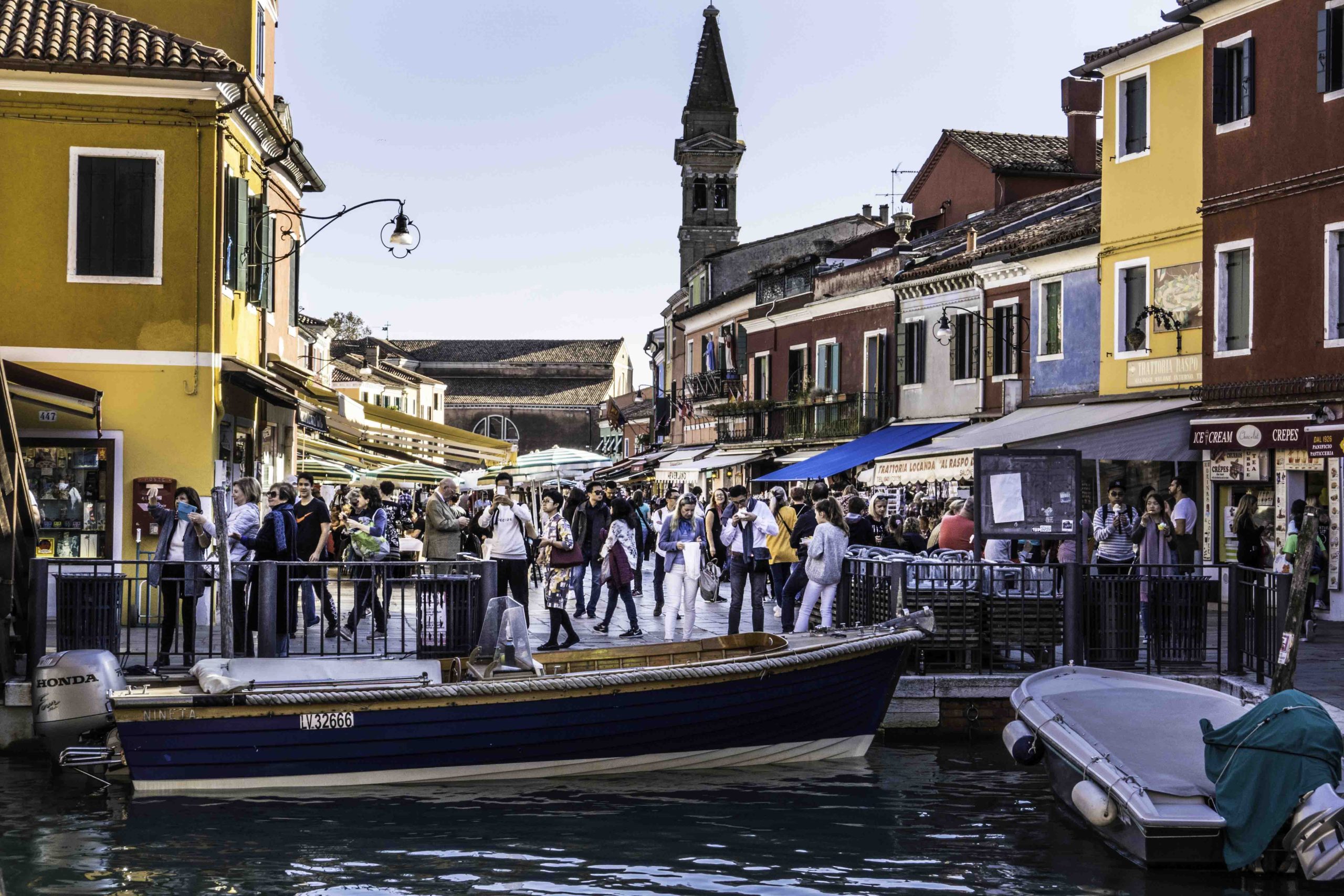 Piazza Baldassare Galuppi, Burano island, Venice lagoon, Venice, Italy