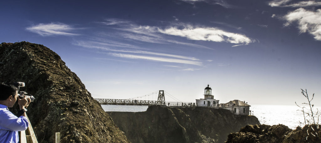 View of the Point Bonita Lighthouse, Marin Headlands, Golden Gate Recreation Area, San Francisco, California