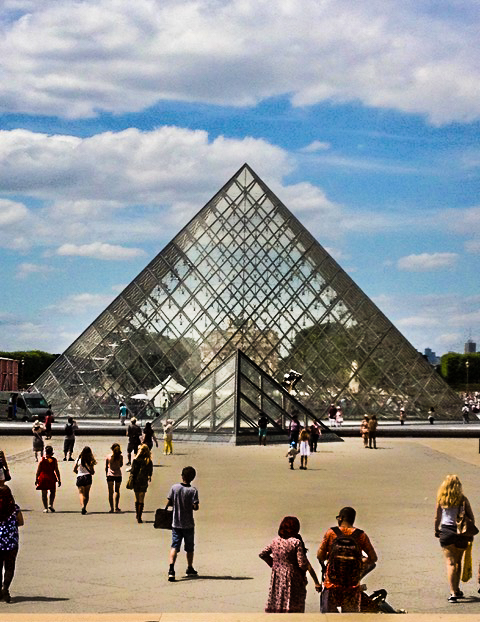 The pyramid at the Louvre, Paris, France