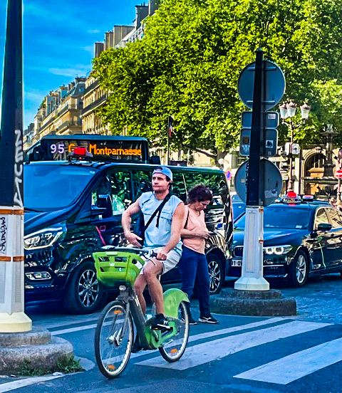 Busy traffic, Paris, France