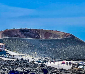 The crater of the Mount Etna Volcano, Sicily, Italy