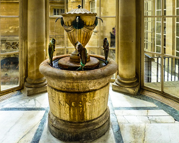 Pump Room, The King's Spring where Jane Austen and other Bath habitués once took the sacred mineral-rich waters, Bath, UK
