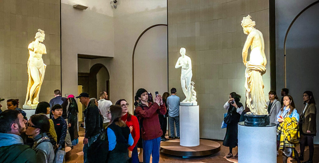 The three Venus statues, Uffizi Gallery, Florence, Italy