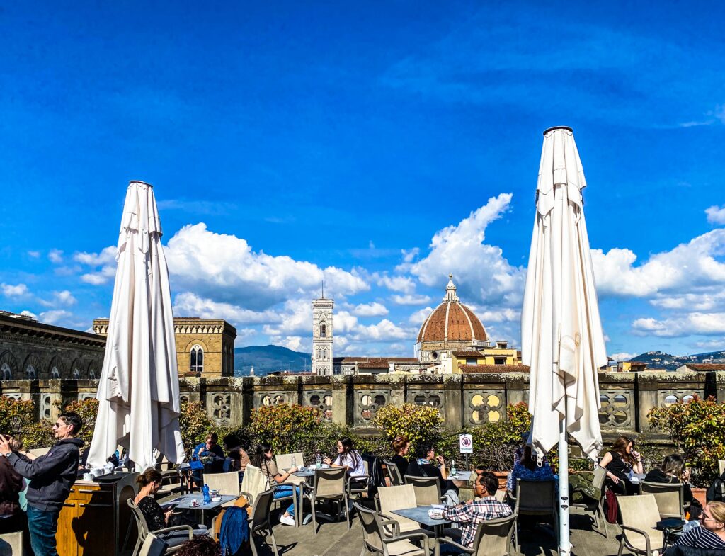 Rooftop cafe, Uffizi Gallery, Florence, Italy