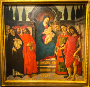 Botticelli, Madonna with saints, Medici Trebbio Altarpiece, Accademia, Florence, Italy