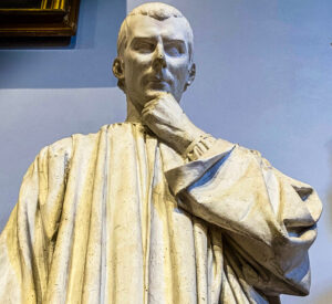Nicolo Machiavelli, sculpture by Lorenzo Bartolini, Accademia, Florence, Italy