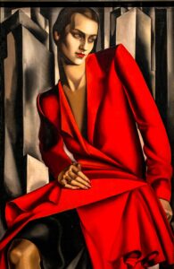 Portrait of Mrs. Rufus Bush, Art Deco Portraitist Tamara de Lempicka, exhibit at the DeYoung museum, San Francisco, California