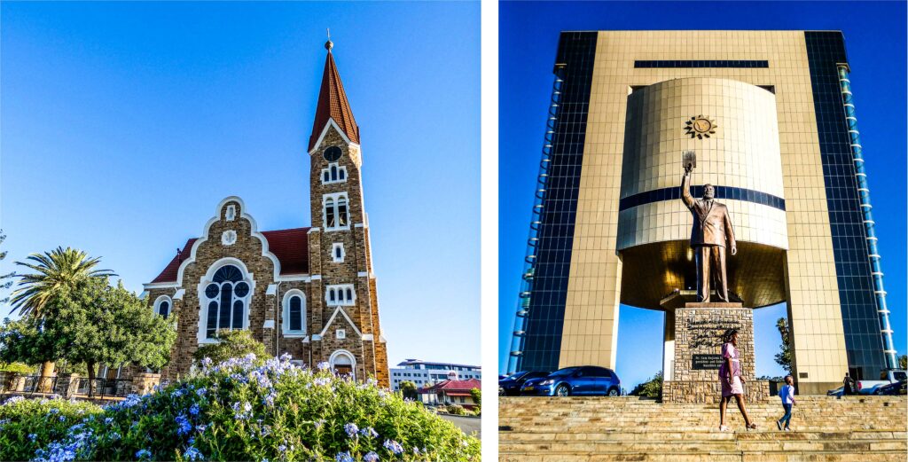 Christuskirche and the Independence Memorial Museum, Windhoek, Namibia