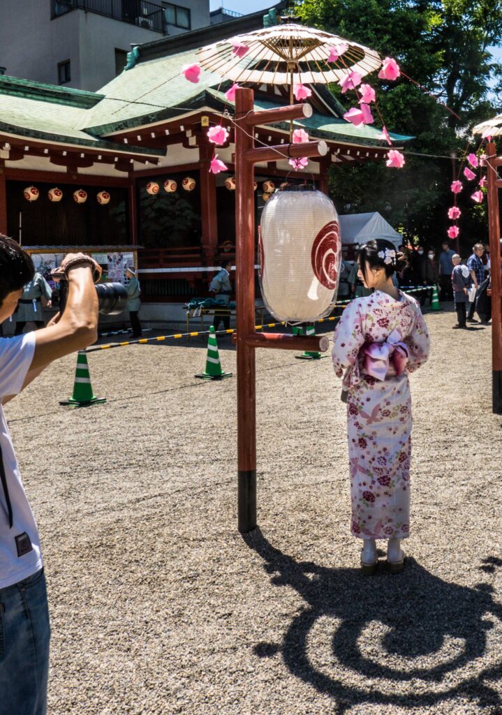 Senso-ji Buddhist Temple and Nishinomiya Inari Shrine in Asakusa, Tokyo, Japan