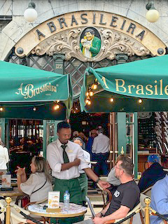 A Brasileira café in Chiado, Lisbon, Portugal