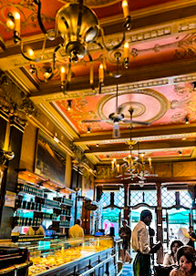 A Brasileira café in Chiado, Lisbon, Portugal