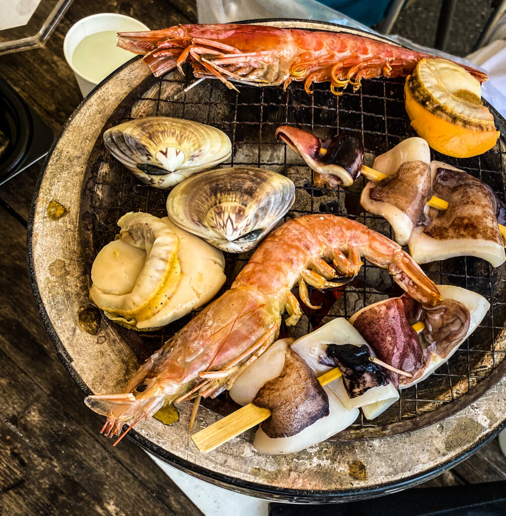 Local seafood, Oshima Island, Japan