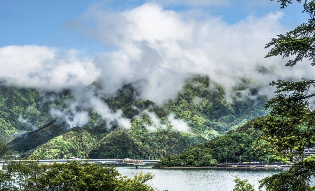 Lake Yamanaka, Five Lakes District, Mt. Fuji, Japan