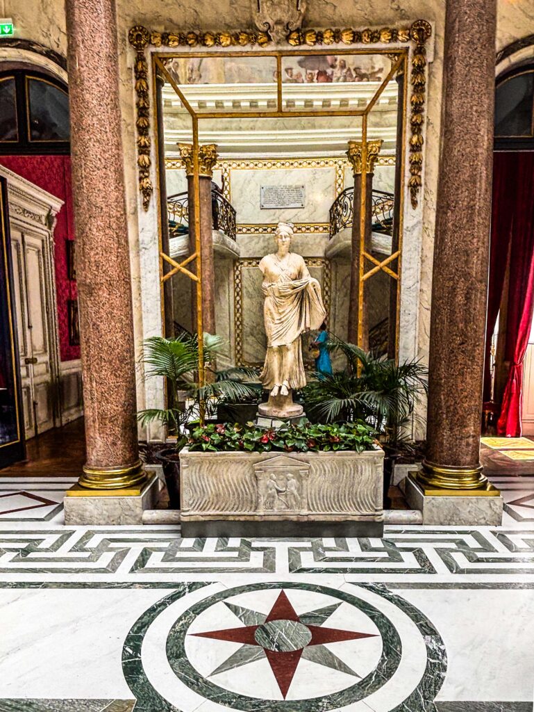Marble Statue in foyer of Musée Jacquemart André, Paris, France