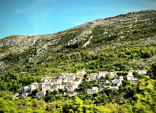 Coursegoules, a village in the Préalpes d’Azur Regional Natural Park, France