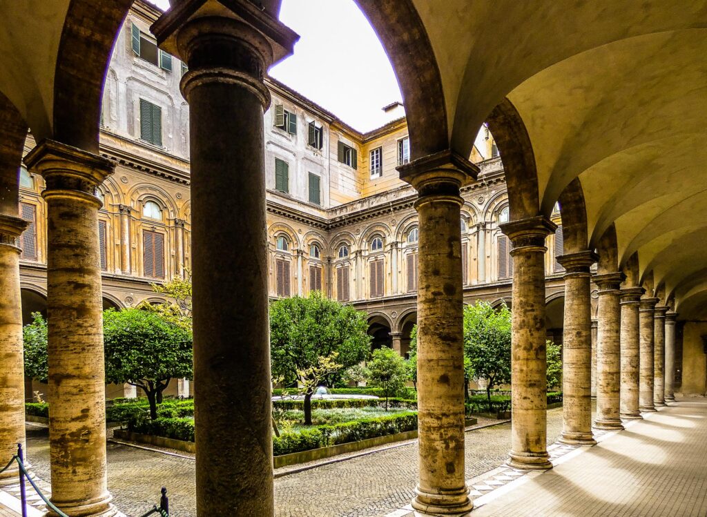 Palazzo Doria Pamphilj has several Caravaggios, but does not allow crowds of tourists inside—that makes it a quiet oasis right off the busy Via del Corso, Caravaggio Trail, Rome, Italy
