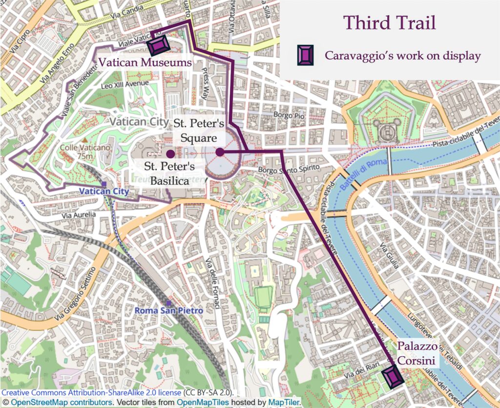 Caravaggio Trail, Rome, Italy